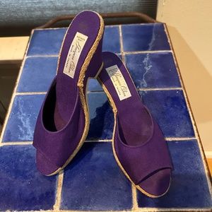 French Espadrilles  by Jacques Cohen Paris/ Purple Canvas - 7M